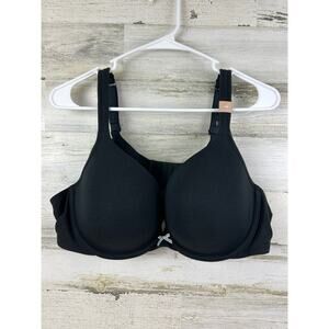 Cacique womens plus 46B black Boost Plunge bra underwire new